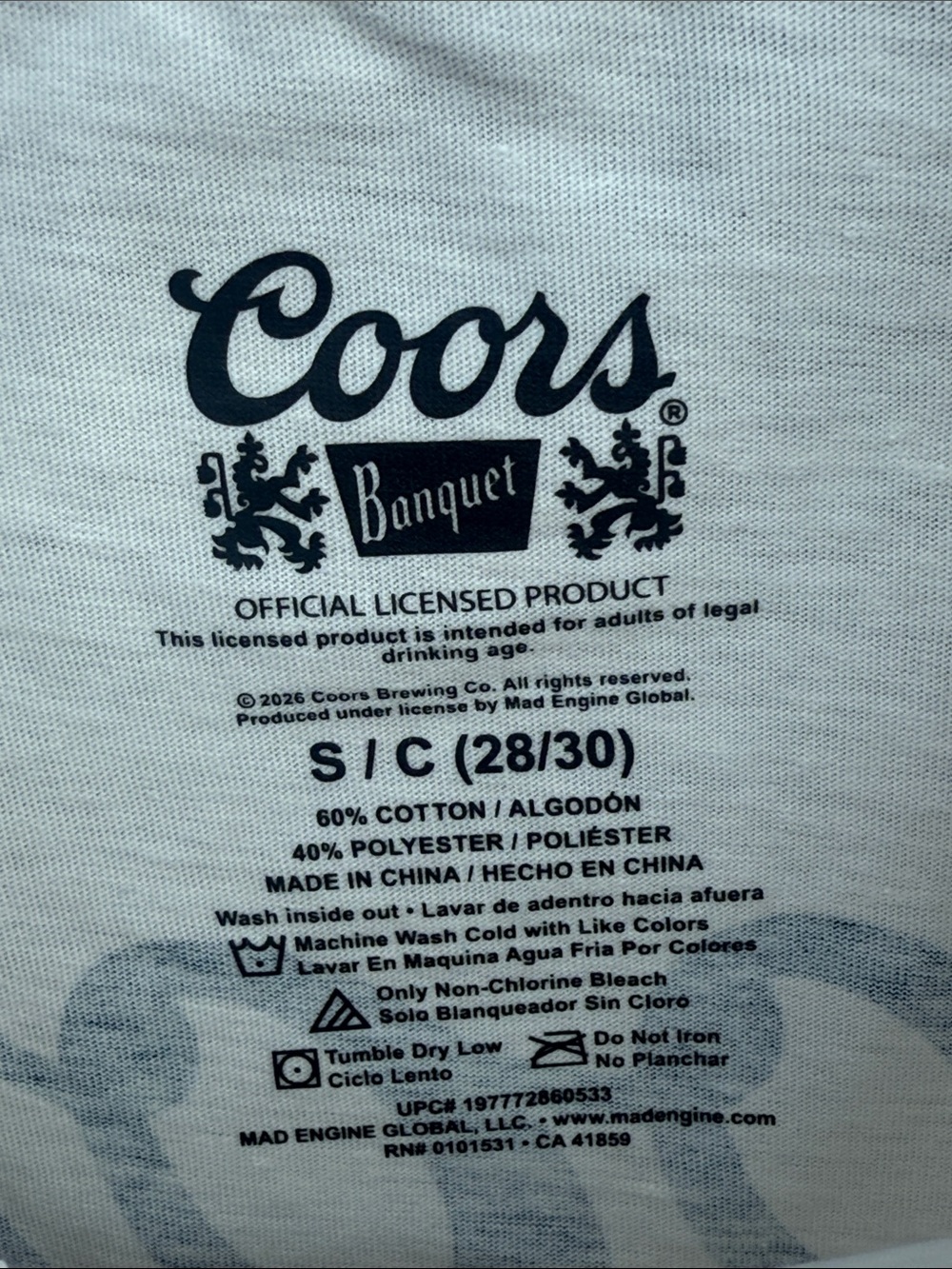 Coors Banquet Western Rodeo Longhorn Cactus Cream Graphic T Shirt S - Picture 3 of 3